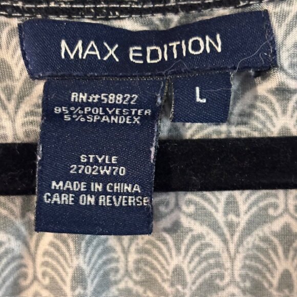 Women's Max Edition Short Sleeved Shirt Blouse SZ L - Picture 2 of 3